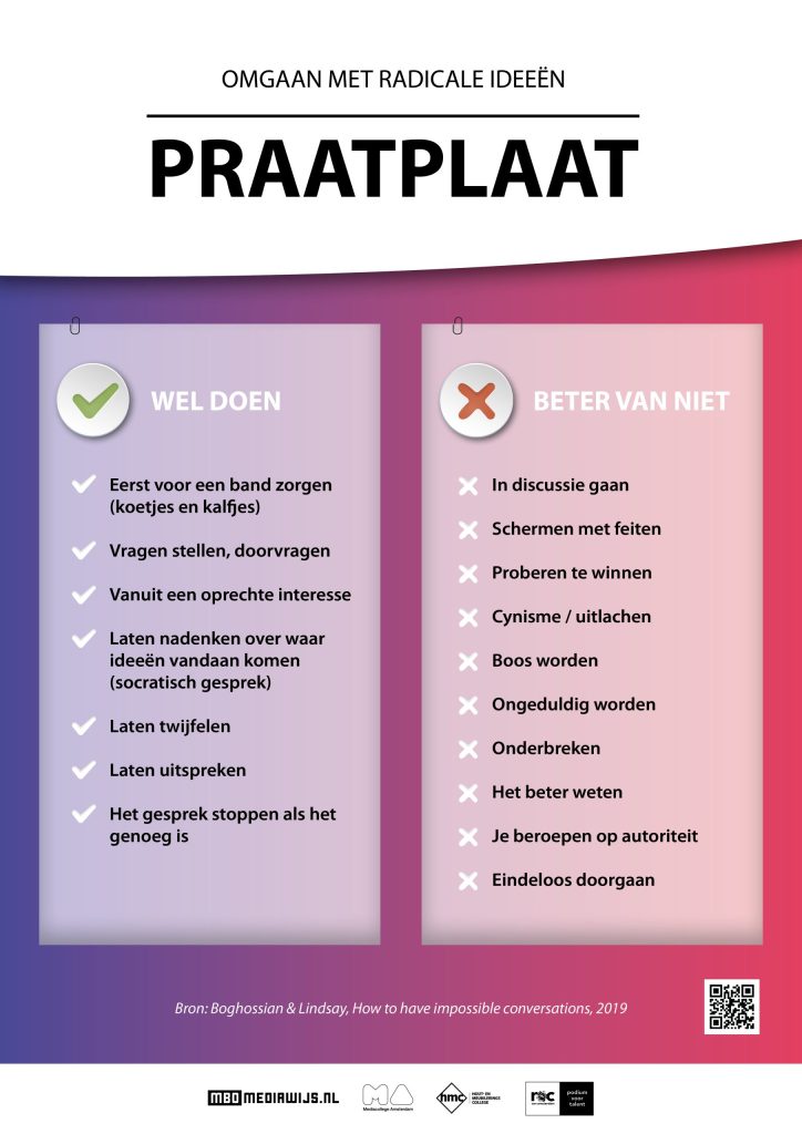 Onderzoek praatplaat omgaan met radicale ideeen